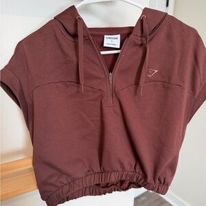 Whitney Simmons Cropped Sleeveless Hoodie